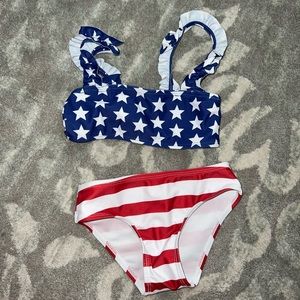Baby girl 2pc bathing suit USA Stars & stripes 🇺🇸